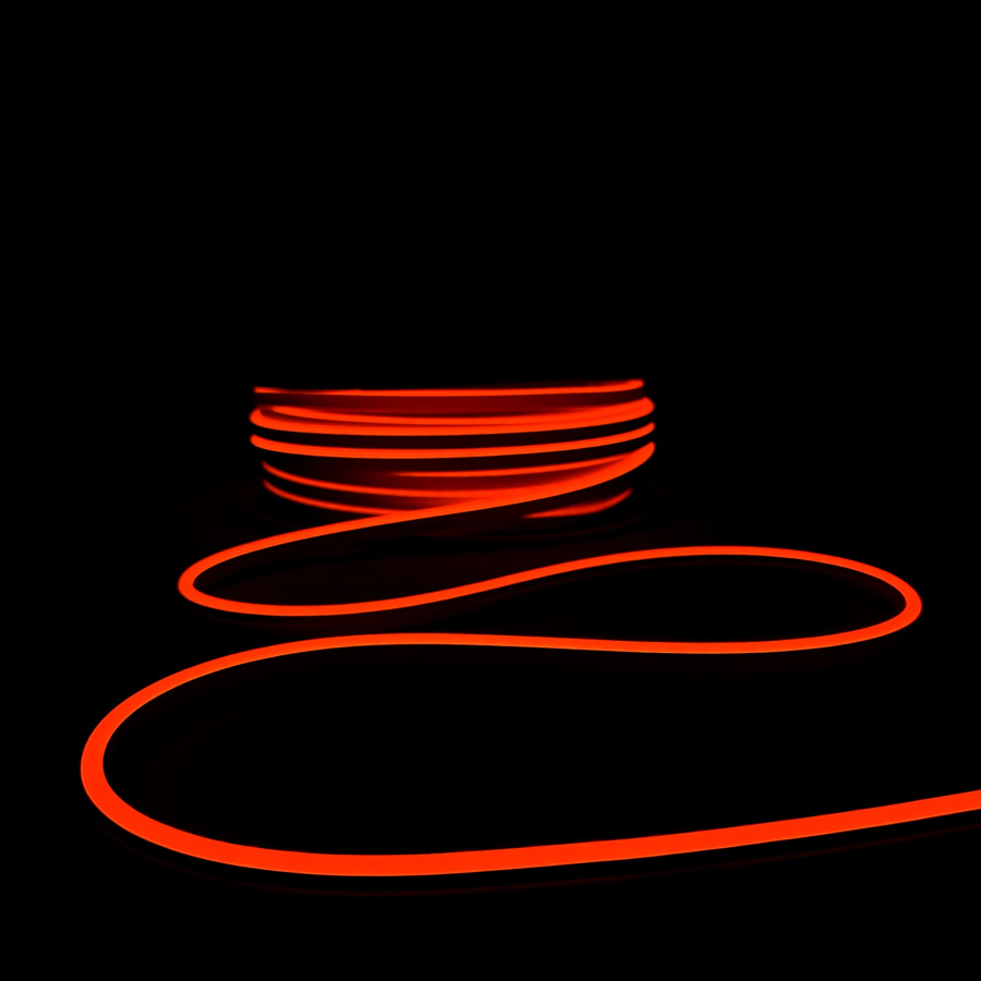 Односторонний Гибкий Неон 8х16мм Оранжевый 12В, IP65