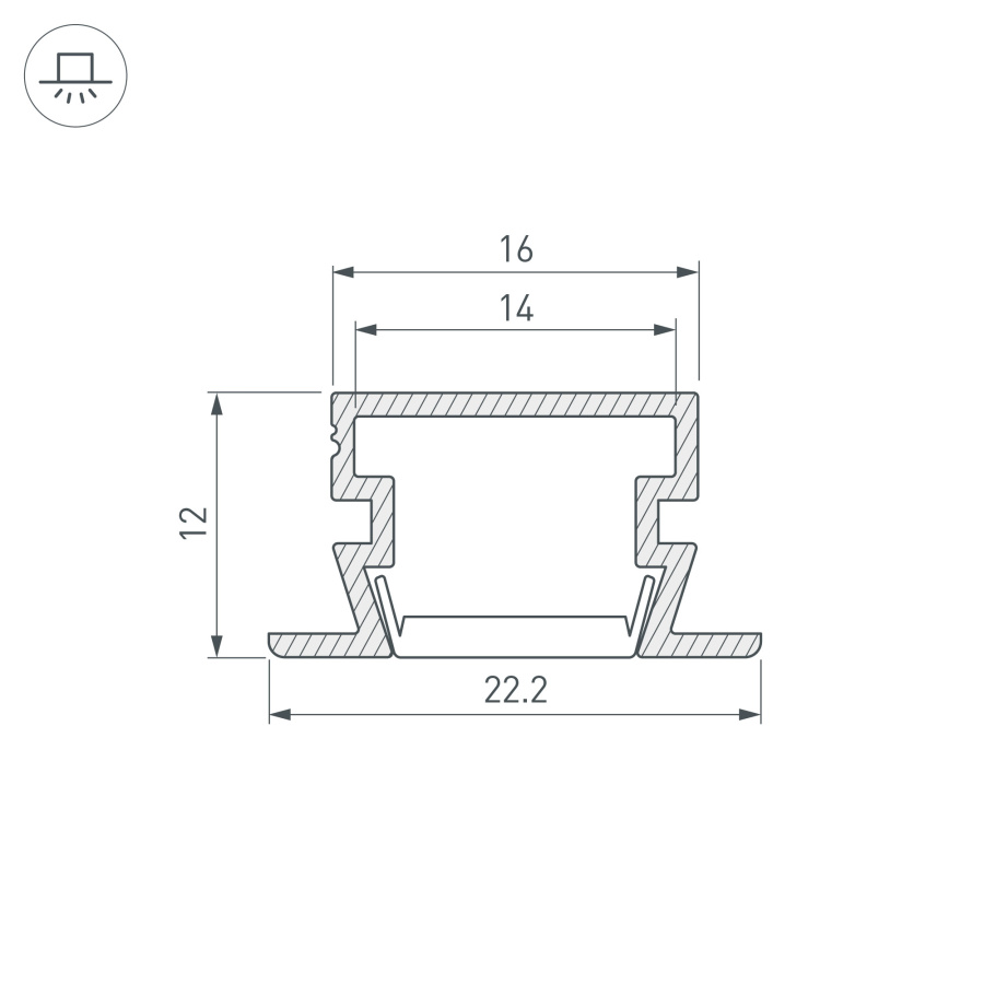 Профиль PDS-FS-3000 ANOD BLACK (Arlight, Алюминий)