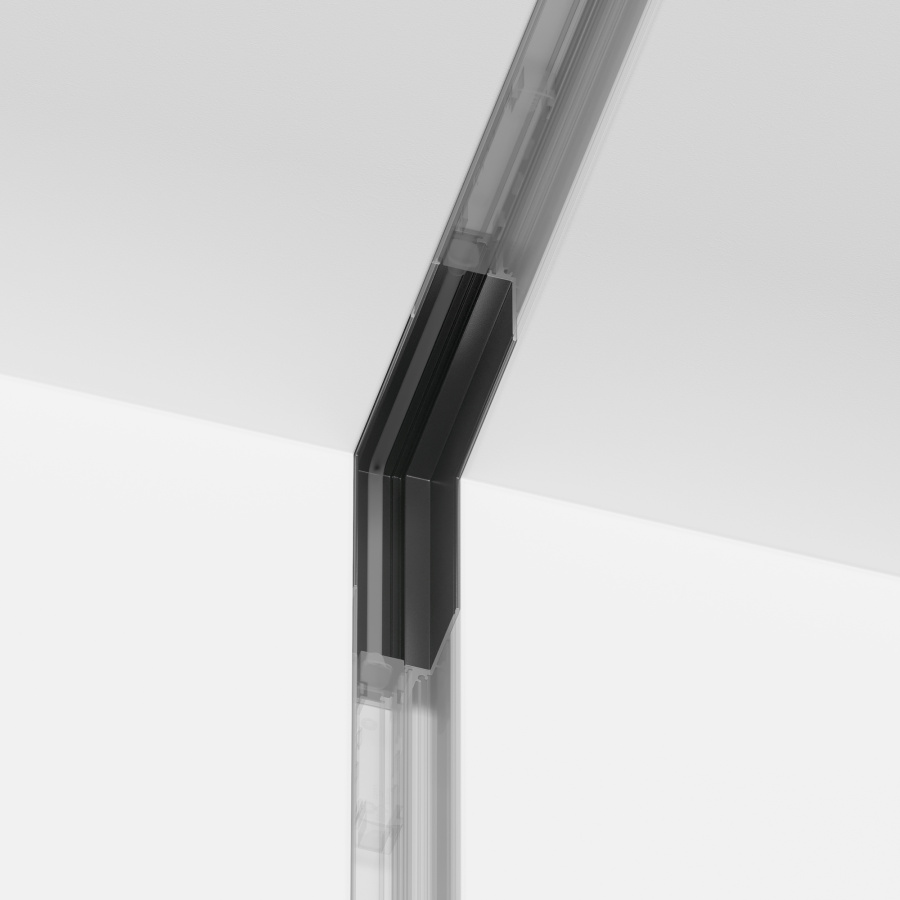 Угловой коннектор внутренний S35 встраиваемый черный для встраиваемой трековой системы Technical TRA004ICL-22B