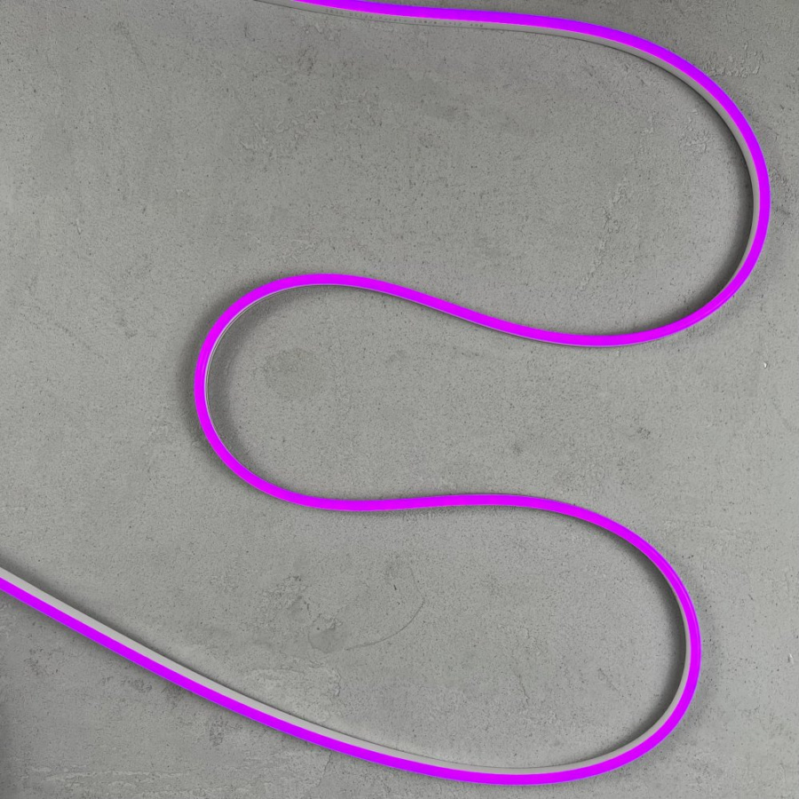 Односторонний Гибкий Неон 8х16мм Фиолетовый 12В, IP65