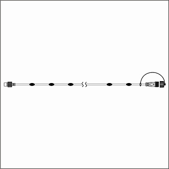 Гирлянда Краса (Роса) ALEDUS, 220 В, 200 м, прозрачный провод, белый
