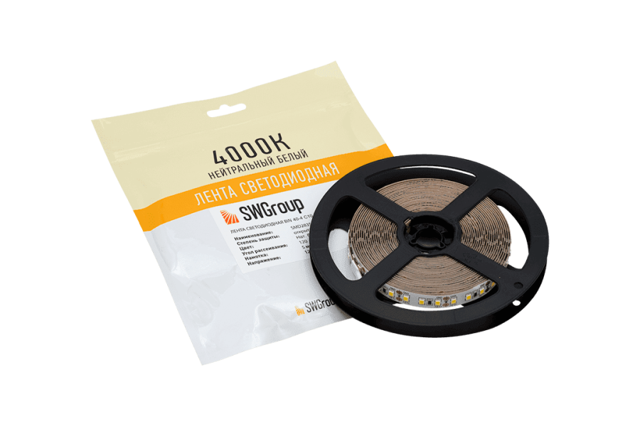Лента светодиодная SWG SWG2120, 12 Вт/м, 12В, нейтральный белый