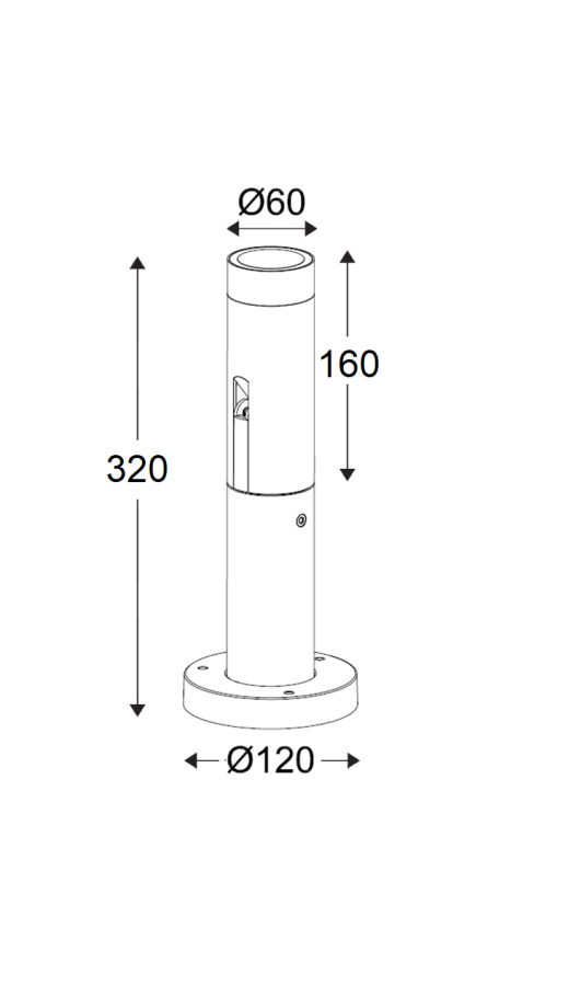 Наземный светильник 2095-2 Bl