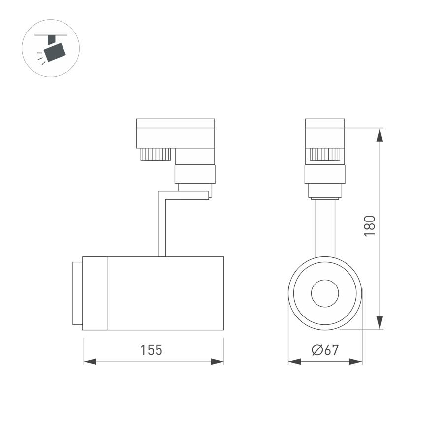 Светильник LGD-ZEUS-2TR-R67-10W Warm3000 (WH, 20-60 deg, 230V) (Arlight, IP20 Металл, 5 лет)