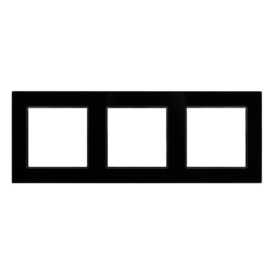 Рамка стеклянная FRM-GLARE-GS-3-BK (Arlight, -)