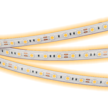 Светодиодная лента: 14.4Вт, 12В, 60шт/м, 5050, мягкий свет IP20