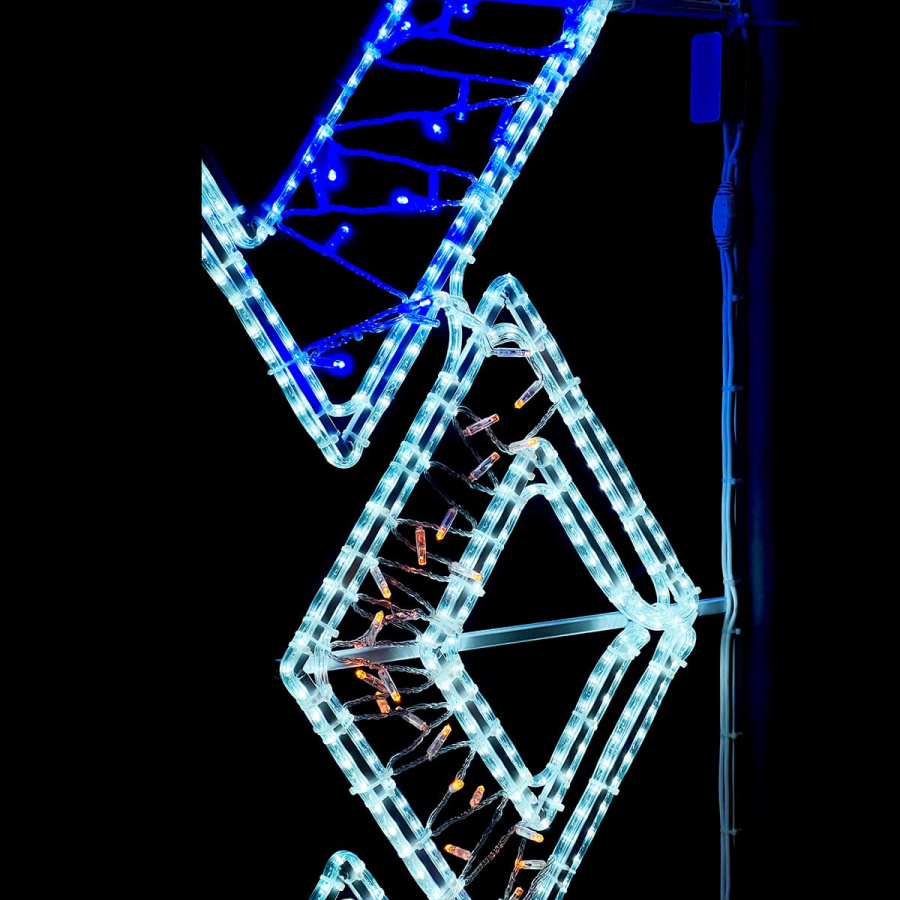 Светодиодная Консоль «Ромбы», 80 x 180 см, Разноцветная, 220В