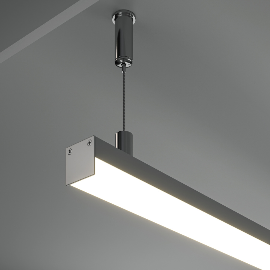 Алюминиевый профиль подвесной - накладной 20x20 для светодиодной ленты Led Strip ALM-2020B-S-2M