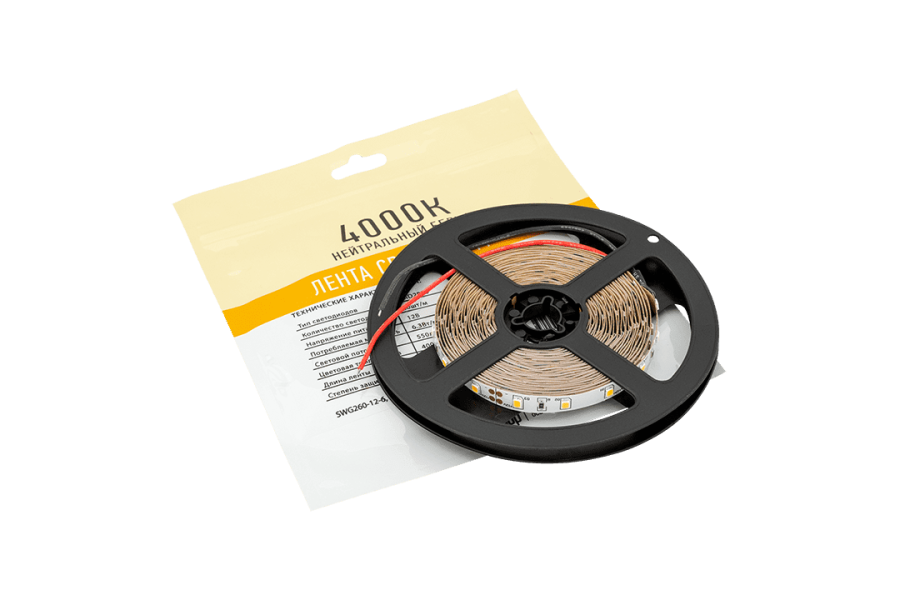 Лента светодиодная SWG SWG260, 6,3 Вт/м, нейтральный белый