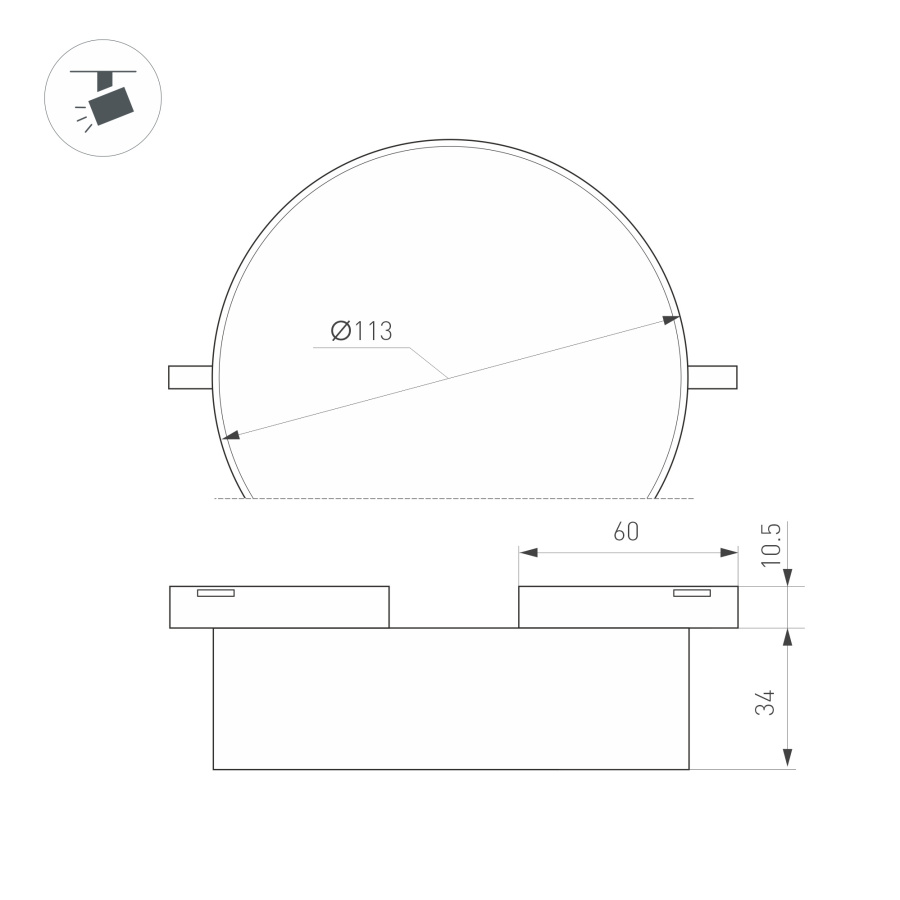 Светильник MAG-MICROCOSM-RONDO-R113-12W Day4000 (BK, 100 deg, 24V) (Arlight, IP20 Металл, 3 года)