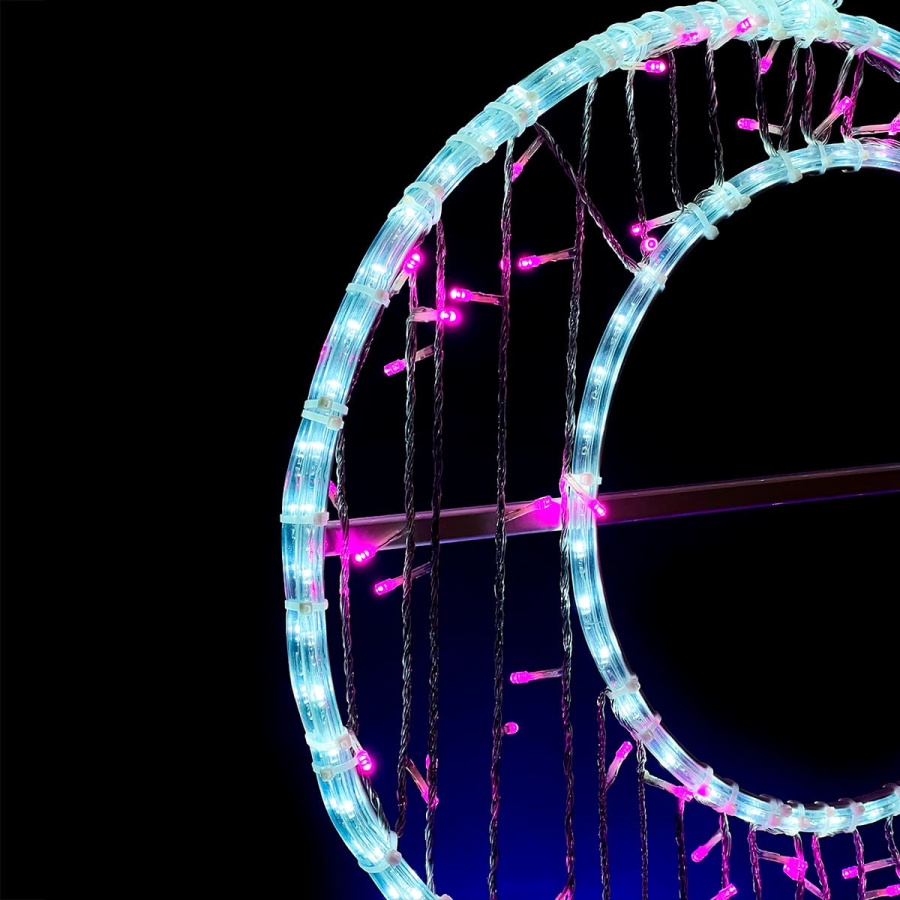 Светодиодная Консоль «Круги» 80 x 180 см, Разноцветная, 220В