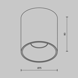 Потолочный светильник Technical C064CL-12W4K-RD-WB