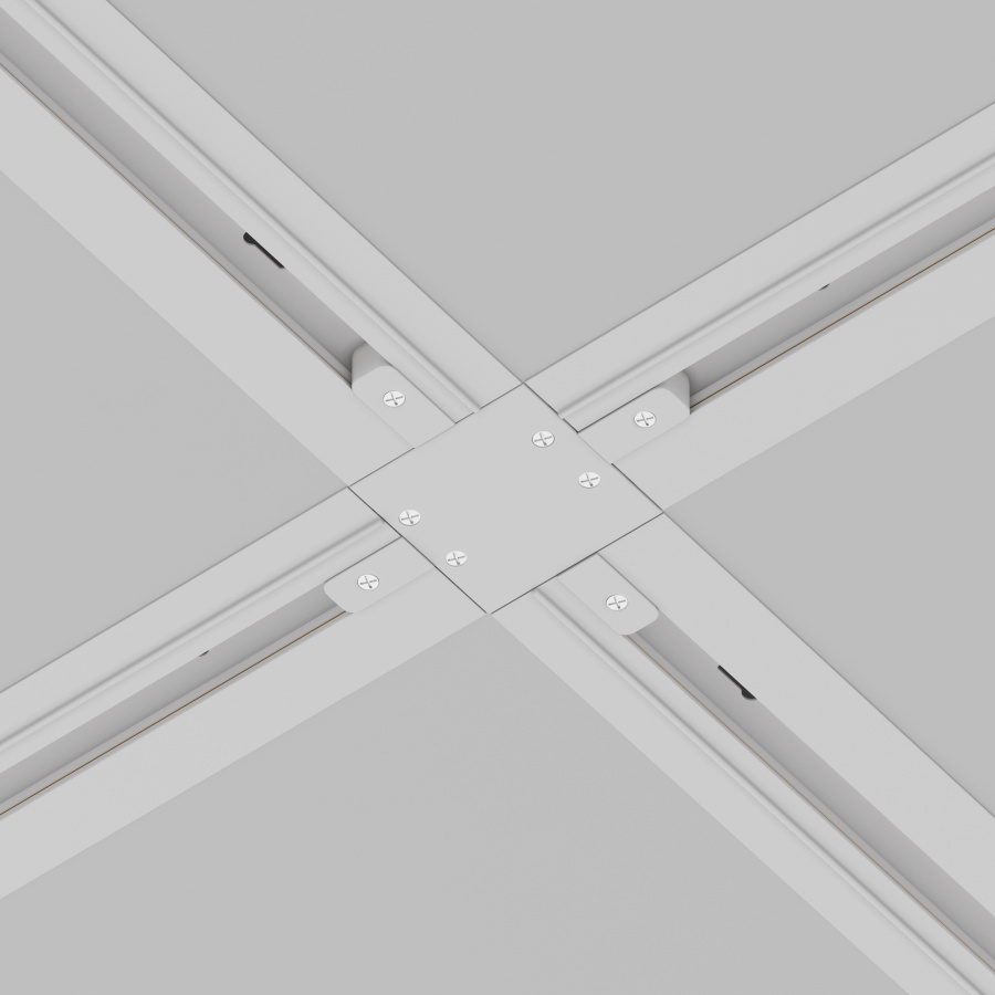 Коннектор Х-образный Unity встраиваемый белый для встраиваемой трековой системы Technical TRA002CX-11W