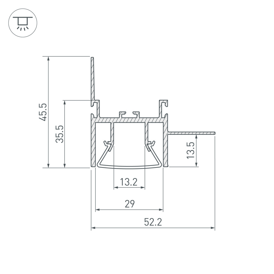 Профиль FOLED-WALL-3000 (Arlight, Алюминий)