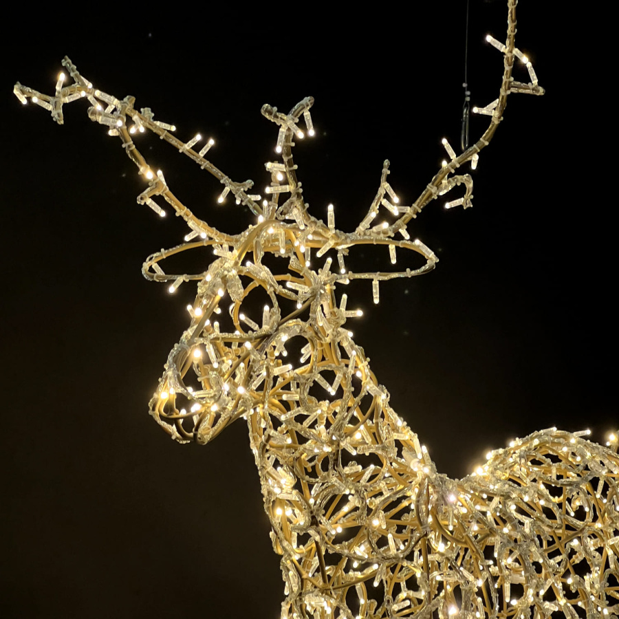 Светодиодная Фигура "Световой Олень" 2м Тепло-Белый 24В, IP65