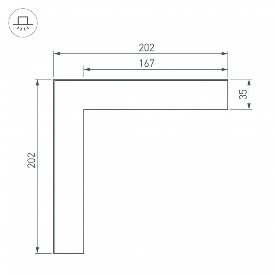 Угол SL-LINIA65-F внешний (Arlight, Металл)