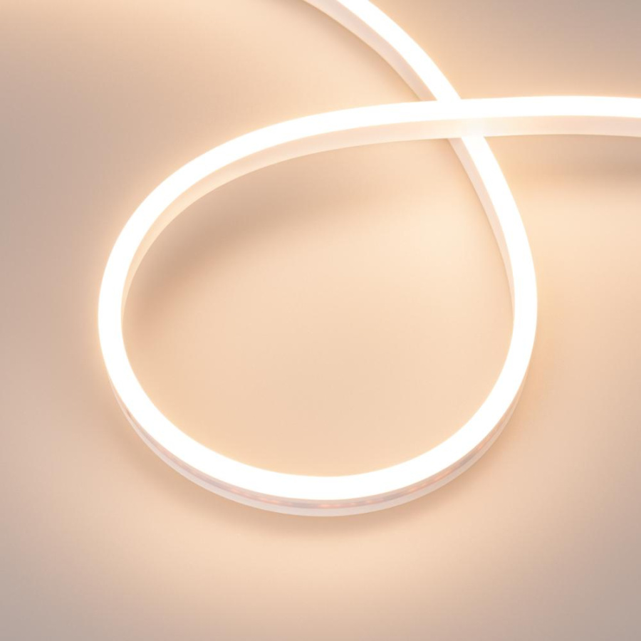 Лента герметичная AURORA-PS-A120-12x6mm 24V Warm3000 (10 W/m, IP65, 2835, 5m) (Arlight, Силикон, 2 года)