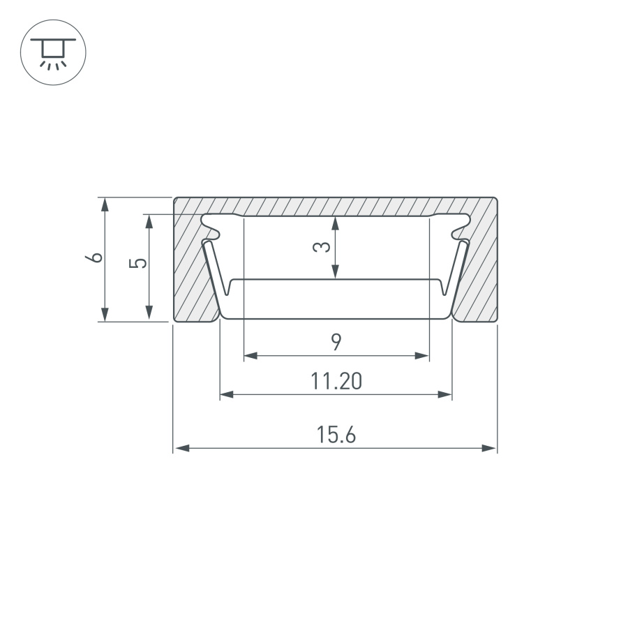 Профиль MIC-M-2000 WHITE (Arlight, Алюминий)