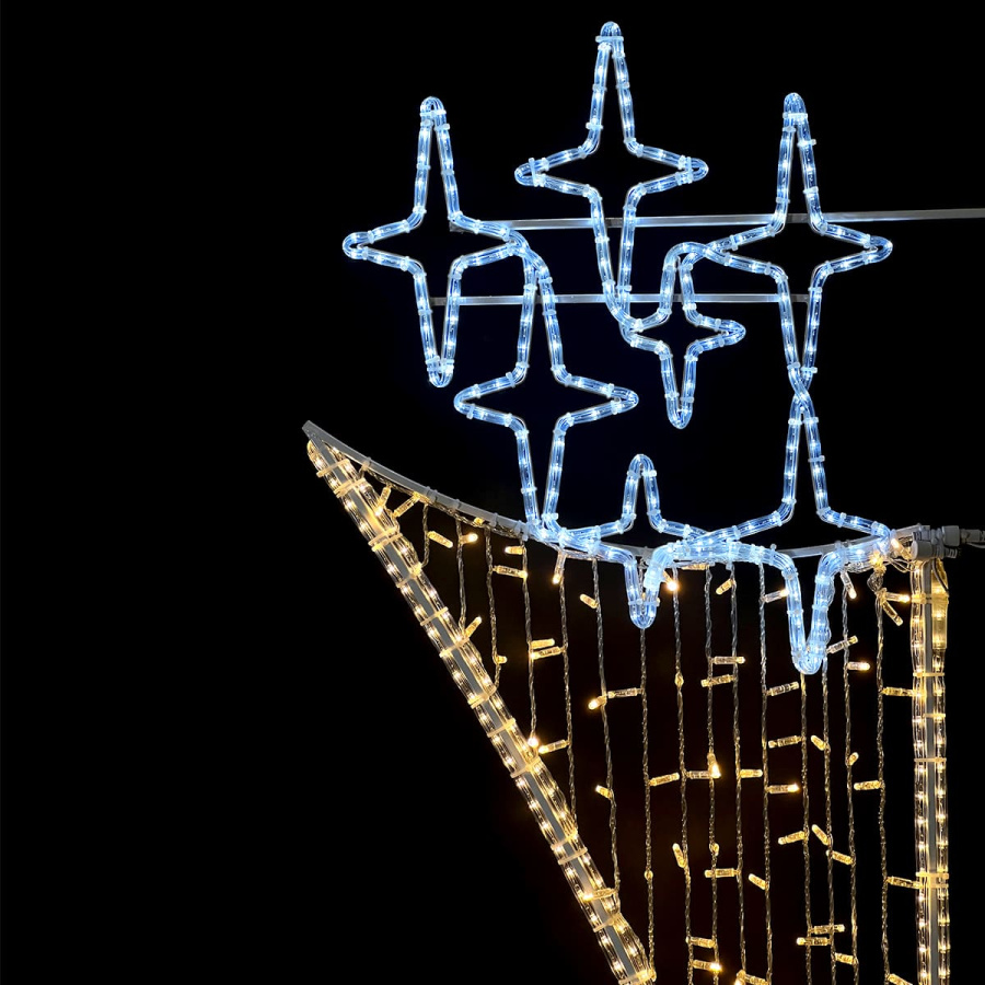 Светодиодная Консоль «Факел», 75 x 200 см, Тепло-Белая, 220В