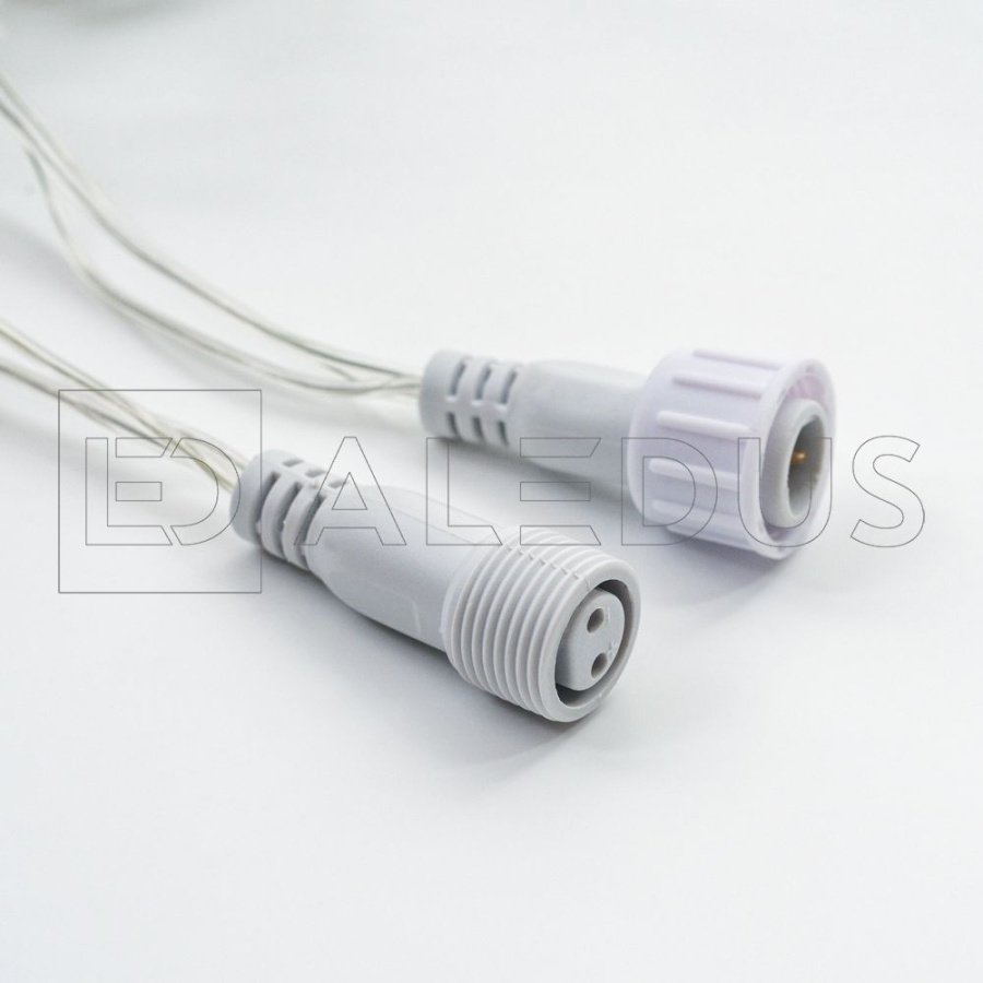 Бахрома (Айсикл) ALEDUS, 220 В, 3x0.5 м, IP65, прозрачный провод, теплый белый, с мерцанием, 114 светодиодов