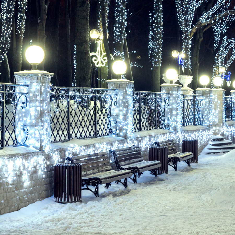 Светодиодная гирлянда ARD-EDGE-CLASSIC-2400x600-CLEAR-88LED-PULSE White (230V, 6W) (Ardecoled, IP65)