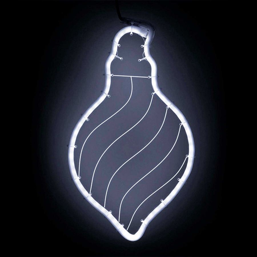 Светодиодная Фигура Шар 24 x 42 см Белая, Гибкий Неон и Акрилайт, IP54