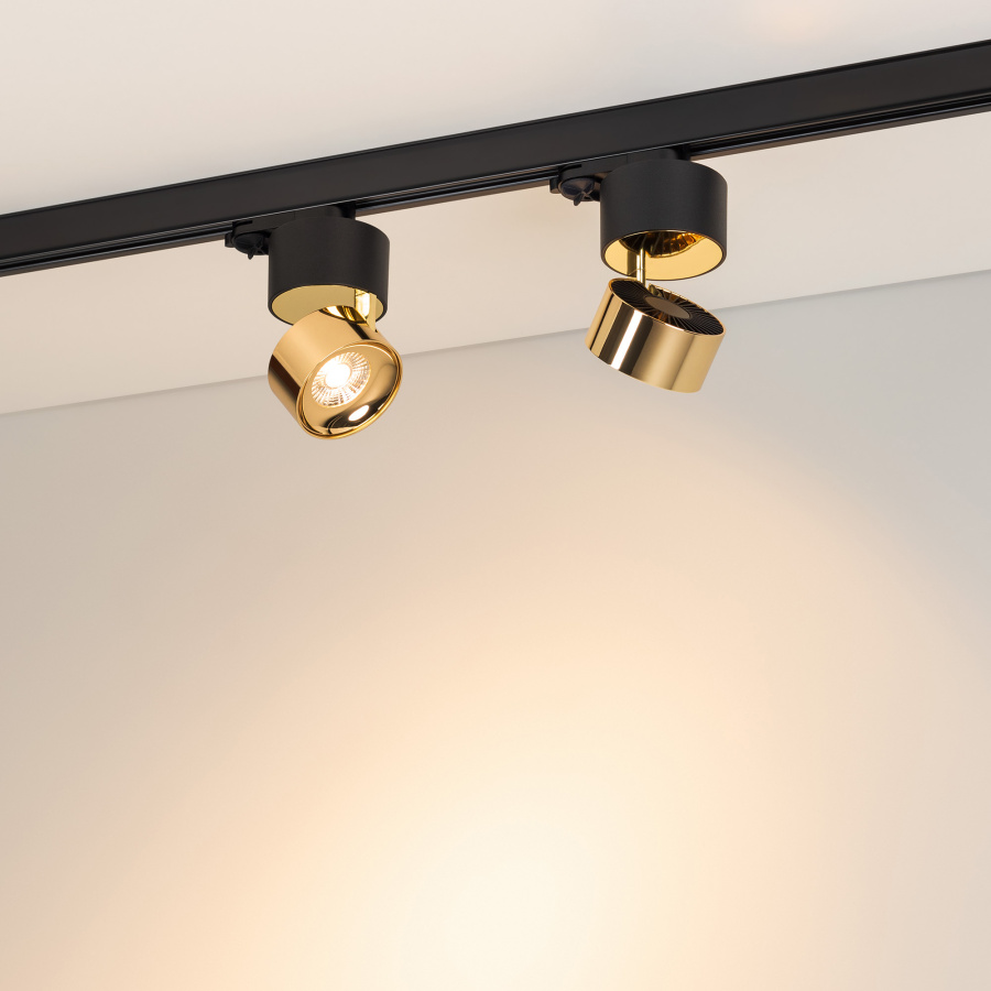 Светильник SP-PLURIO-TRACK-4TR-R77-9W Warm3000 (BK-BRS, 36 deg, 230V) (Arlight, IP20 Металл, 3 года)