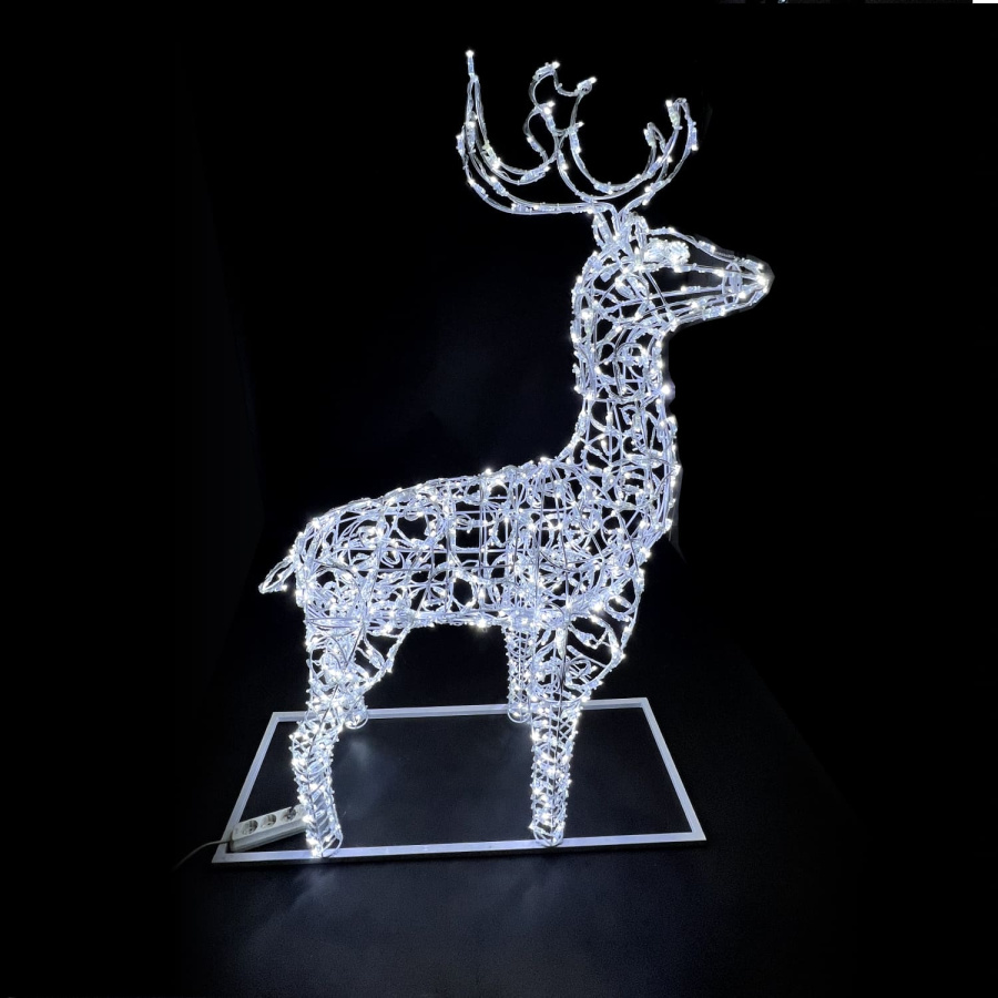 Светодиодная Фигура "Световой Олень" 1,8м Белый 24В, IP65