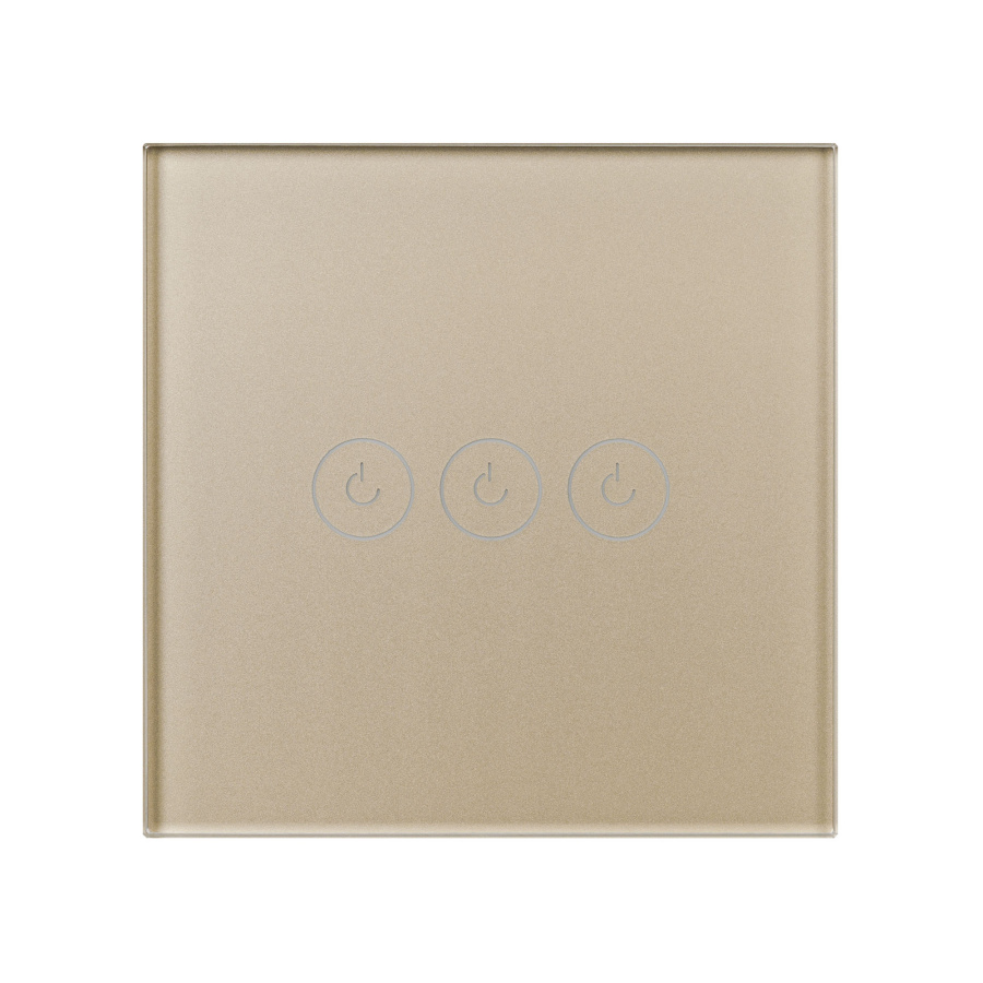 Выключатель сенсорный SWT-OMALI-S03-ZB-GD (250V, 10A, Zigbee) (Arlight, Стекло)