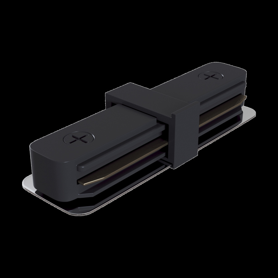 Коннектор прямой Unity черный для накладной трековой системы Technical TRA001C-11B