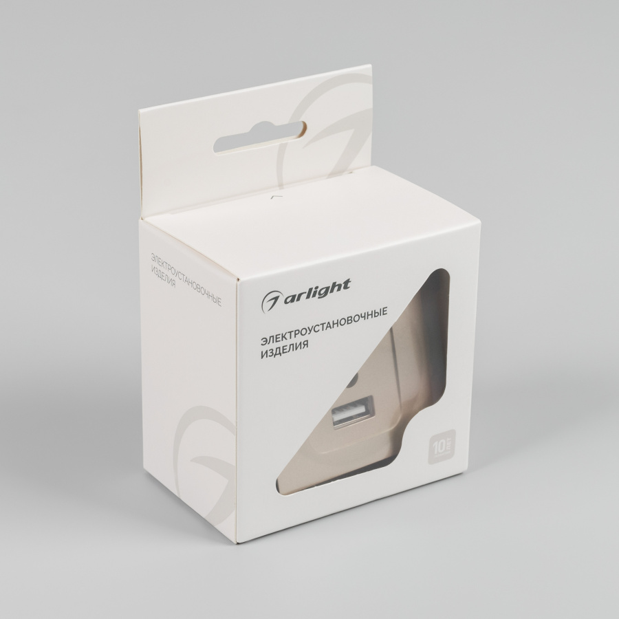 Механизм USB розетки SCT-MUAC-PL-GD-V (5V, 3A, QC4) (Arlight, -)