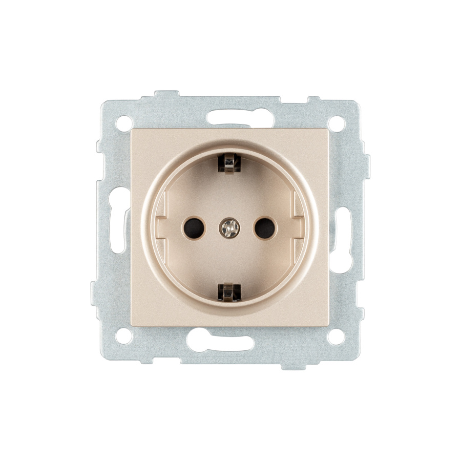 Механизм электрической розетки SCT-MEU1-PL-GD-V (250V, 16A) (Arlight, -)