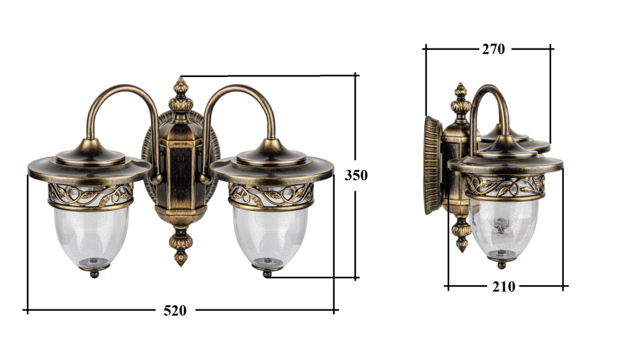 Настенный светильник 87202L 2 Gb