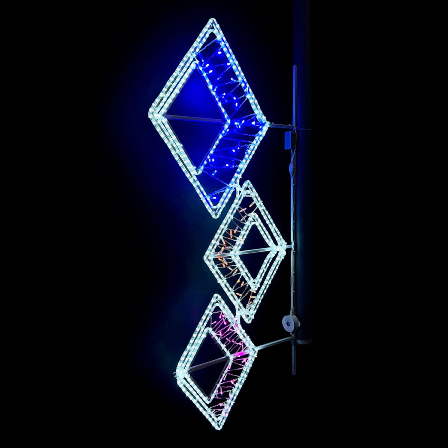 Светодиодная Консоль «Ромбы», 80 x 180 см, Разноцветная, 220В