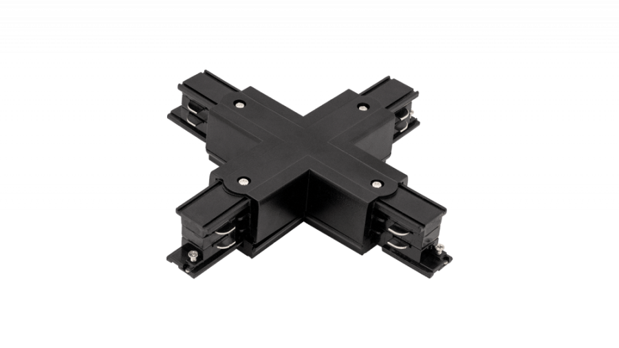 X-коннектор для трехфазного трека, черный