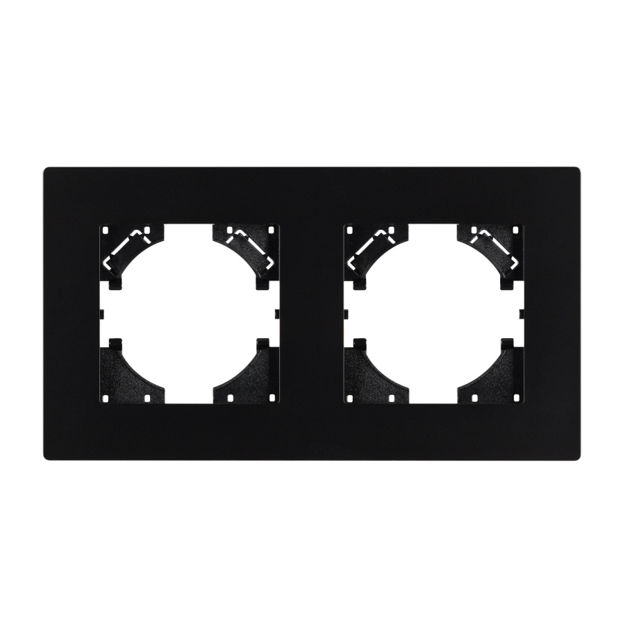 Рамка пластиковая FRM-PERIO-PL-2-BK (Arlight, -)