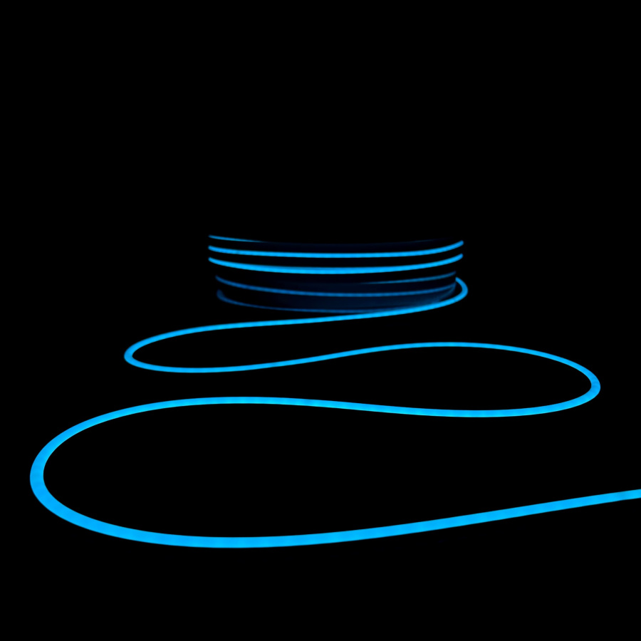 Односторонний Гибкий Неон 6х12мм Небесно-Голубой 12В, IP65