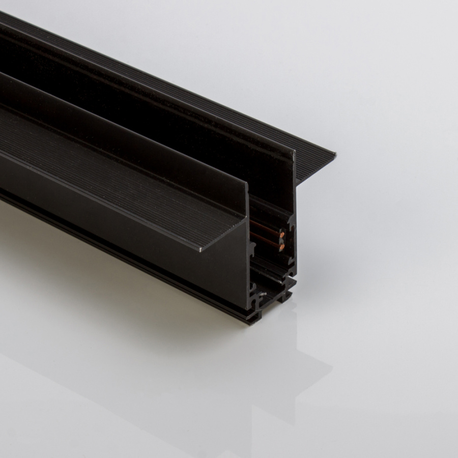 SY-LINK-20T1-2-BL, шинопровод встраиваемый глубокий под гипсокартон, 48В, черный, 2м