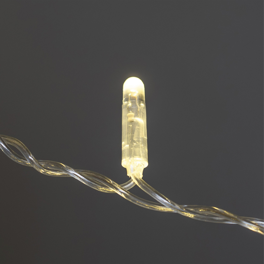 Гирлянда Бахрома с Колпачком 3,1 x 0,5 м Шампань 220В, 120 LED, Провод Прозрачный ПВХ, IP65