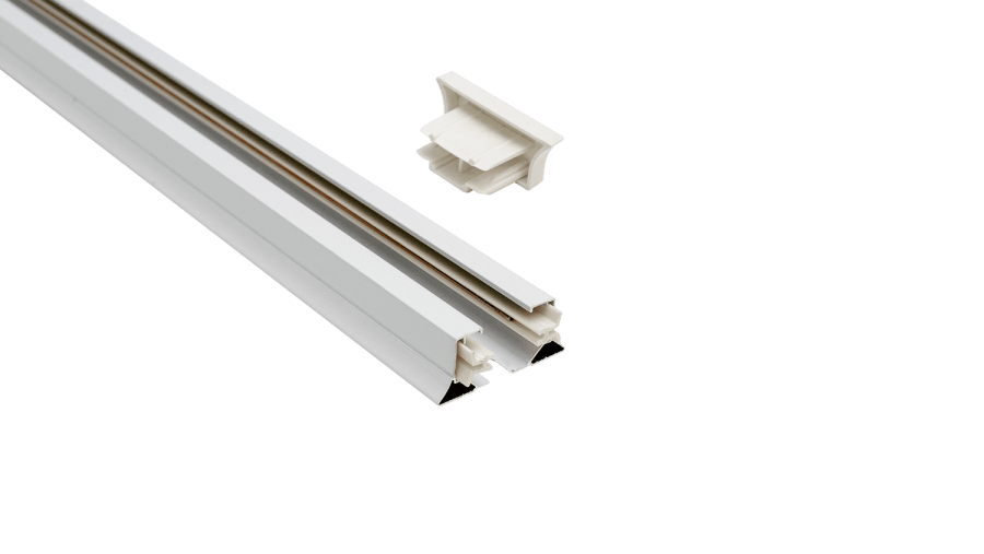 Шинопровод однофазный накладной, белый