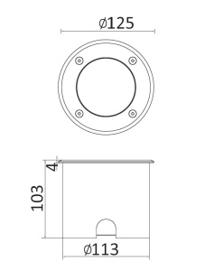 Встраиваемый светильник W7036A-3K SS