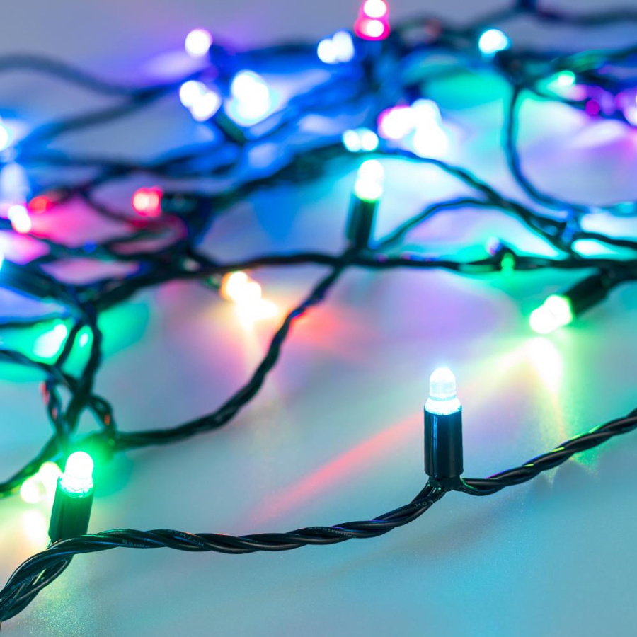 Светодиодная гирлянда ARD-STRING-CLASSIC-9000-BLACK-60LED-LIVE RGB-SPI (12V, 40W) (Ardecoled, IP65, 1 год)