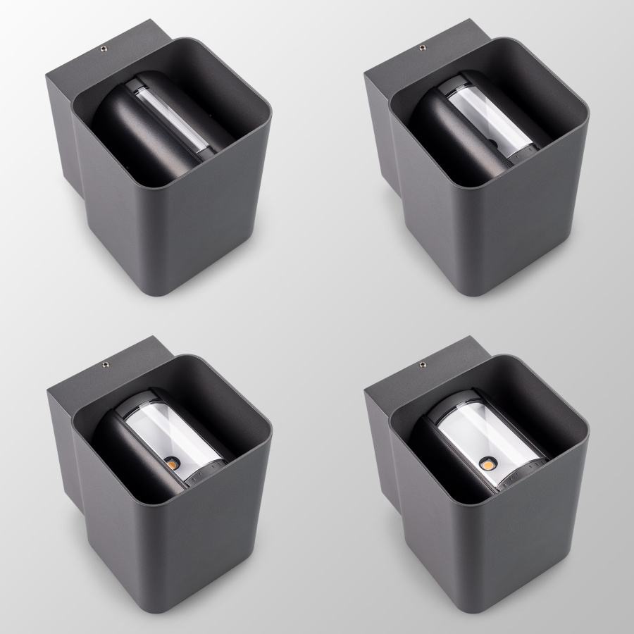 Светильник LGD-WALL-VARIO-S104x129-2x6W Day4000 (BK, 1-80 deg) (Arlight, IP54 Металл, 3 года)