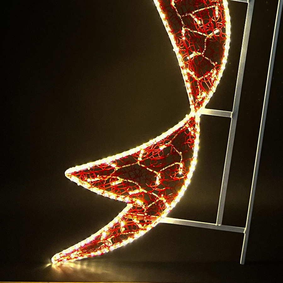 Светодиодная Консоль "Восходящая Звезда" 80 x 200 см, 220В Красная