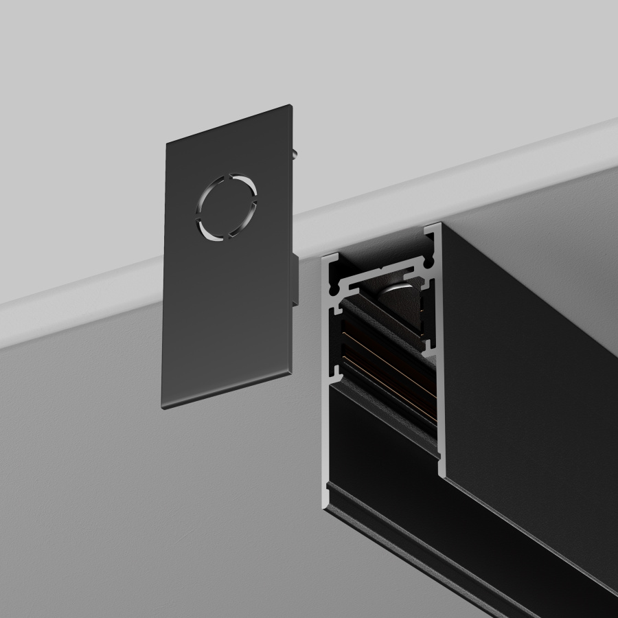 Заглушка торцевая 2 шт. Exility накладной черный для накладной трековой системы Technical TRA034EC-41B