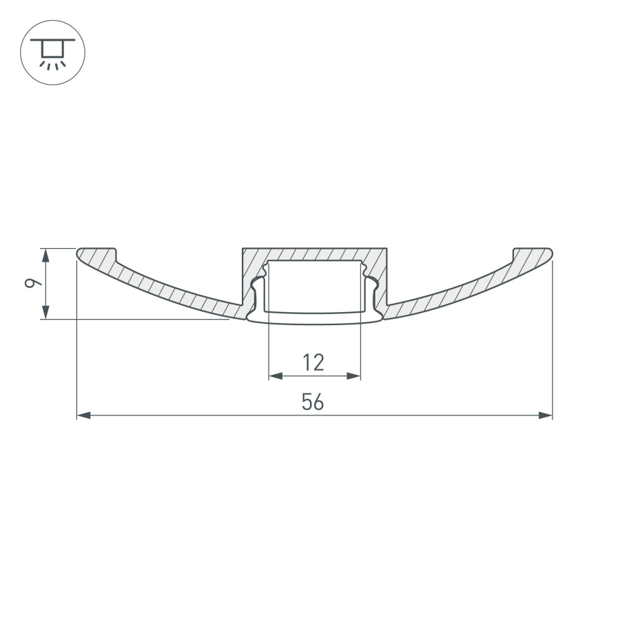 Профиль ARH-FLAT-2000 ANOD (Arlight, Алюминий)