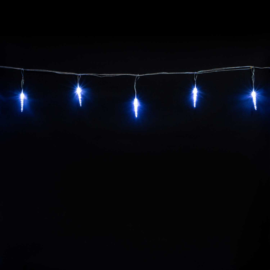 Гирлянда Сосульки 4м Белые 9см 24В, 16LED, Провод Прозрачный ПВХ, IP54