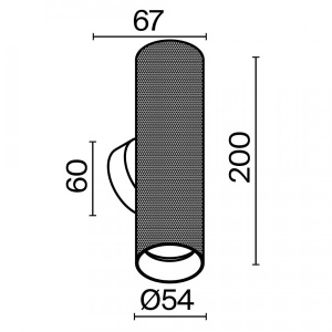 Настенный светильник (бра) Technical C080WL-02-GU10-W