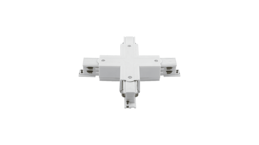 X-коннектор для трехфазного трека, белый