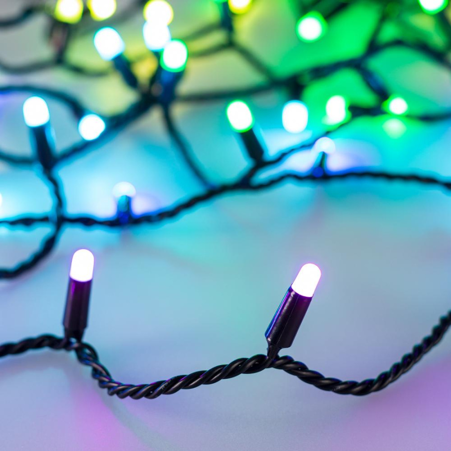 Светодиодная гирлянда ARD-STRING-CLASSIC-10000-BLACK-95LED-MILK-LIVE RGBW-DMX (24V, 10W) (Ardecoled, IP65, 1 год)